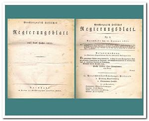 Großherzoglich Hessisches Regierungsblatt auf das Jahr 1825