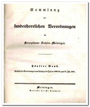 Sammlung der landesherrlichen Verordnungen im Herzogthume Sachsen-Meiningen (Band 5 Anfang 1839 b...