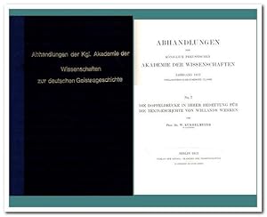 Sammelband mit 7 Abhandlungen der preußischen Akademie der Wissenschaften Philosophisch-Historisc...