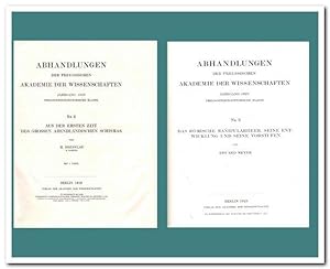 Sammelband mit 10 Abhandlungen der preußischen Akademie der Wissenschaften Philosophisch-Historis...