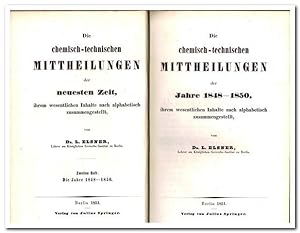 Die chemisch-technischen Mittheilungen des Jahres 1848 - 1850 ihrem wesentlichen Inhalte nach alp...