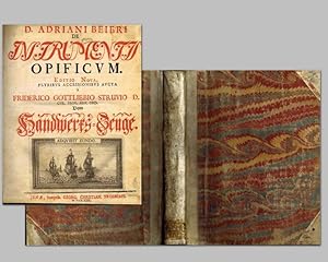 Bild des Verkufers fr De instrumentis opificum. Editio nova, pluribus accessionibus aucta a Friderico-Gottliebio Struvio. - (Vom Handwerks-Zeuge) - 1722 - zum Verkauf von Libro-Colonia (Preise inkl. MwSt.)