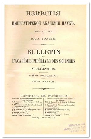 Bulletin de l"Academie Imperiale des Sciences de St.-Petersbourg (Jahrgang 1902)