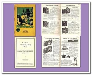 Haupt-Preisliste 1932 über Platten, Filme, Papiere, Chemikalien, Projektion, Optik, Kinos, Kamera...