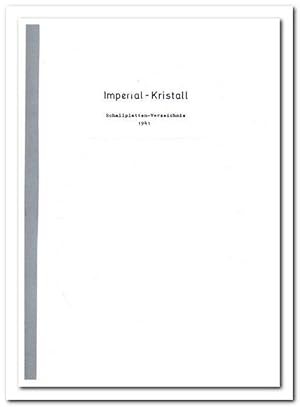 Imperial-Kristall (Schallplatten-Verzeichnis 1941) - Reproduktion der 90er Jahre -