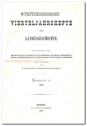 Württembergische Vierteljahrshefte für Landesgeschichte (In Verbindung mit dem Verein für Kunst u...