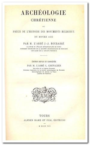 Archeologie chretienne ou Precis de l'histoire des monuments religieux du Moyen Age (1891)