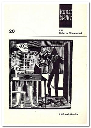 Kunstblätter der Galerie Nierendorf Nr. 20. Ausstellungskatalog Gerhard Marcks. Mit 2 Original-Gr...