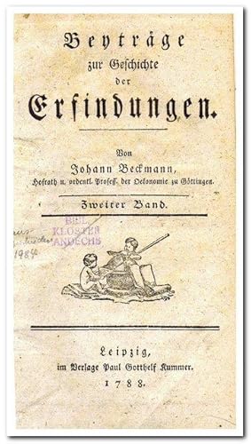 Beyträge zur Geschichte der Erfindungen (II. Bd. 1. bis 4. Heft 1784-1788)