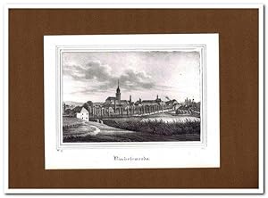 Bischofswerda - Gesamtansicht - (Original-Lithographie ca. 1840)