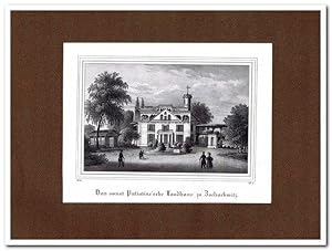 Zschachwitz (Dresden) " Das sonst Putiane'sche Landhaus zu Zschachwitz " - (Original-Lithographie...