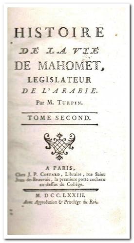 Histoire de la vie de Mahomet, législateur de l'Arabie (nur Band II 1773)