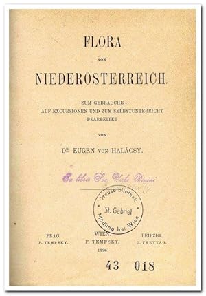 Flora von Niederösterreich. Zum Gebrauche auf Excursionen und zum Selbstunterricht bearbeitet (1896)