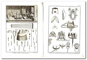 "Sellier (Sattler ) -15 Original-Kupferstiche - aus "Encyclopédie Méthodique, Ou Par Ordre De Mat...