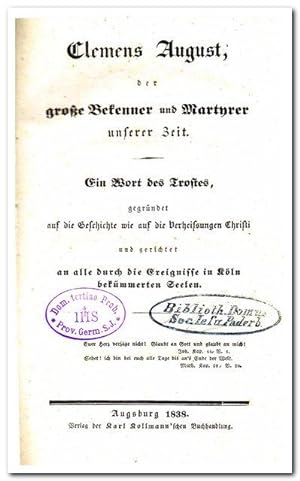 Konvolut von 21 Schriften zum Kölner Kirchenstreit 1837 - 1843