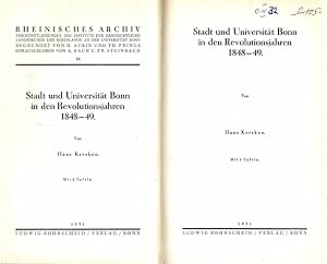 Stadt und Universität Bonn in den Revolutionsjahren 1848-49 (1931)