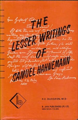 Bild des Verkufers fr The Lesser Writings of Samuel Hahnemann zum Verkauf von Goulds Book Arcade, Sydney