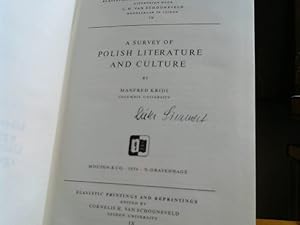 Seller image for A Survey of Polish Literature and Culture Columbia University for sale by BuchKaffee Vividus e.K.