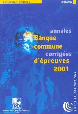 Annales 2002 de la banque d'épreuves communes