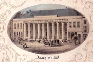 St.Pauli - Joachimsthal. Kolorierte Lithographie im Oval von Julius Gottheil.