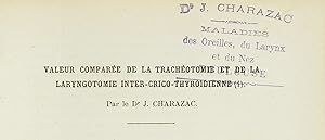 Valeur comparée de la trachéotomie et de la laryngotomie inter-crico-thyroidienne. Communication ...