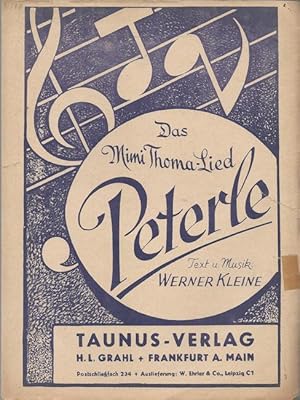 Bild des Verk�ufers f�r Peterle (Das Mimi Thoma-Lied) (Lied f�r Gesang und Piano) zum Verkauf von ANTIQUARIAT H. EPPLER