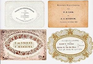 Collectie van 62 huwelijksbekendmakingen uit de periode 1858-1891, alle afkomstig uit de zuidelij...