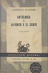 Image du vendeur pour Antologa De Alfonso X El Sabio mis en vente par Almacen de los Libros Olvidados