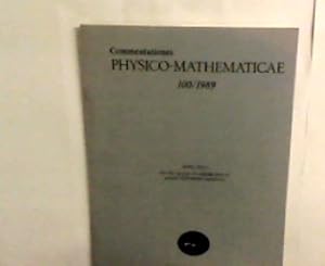Seller image for Commentationes Physico-Mathematicae. 100/1989. One the spectra of singularities of pseudo-differential equations. for sale by Zellibooks. Zentrallager Delbrck