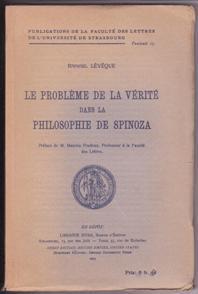 Seller image for Le problme de la vrit dans la philosophie de Spinoza for sale by Books on the Web