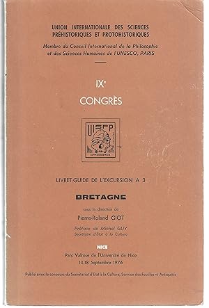 Union Internationale des sciences préhistoriques et protohistoriques. IXe Congrès. Livret guide d...