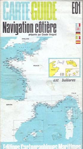 Carte Guide Navigation côtière E01. Est Baléares