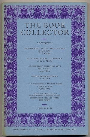 Seller image for The Book Collector: Volume 10, No. 2, Summer 1961 for sale by Between the Covers-Rare Books, Inc. ABAA