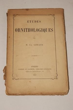 Image du vendeur pour ETUDES ORNITHOLOGIQUES mis en vente par Librairie RAIMOND