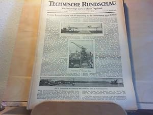 Seller image for Technische Rundschau. Wochenbeilage zum Berliner Tageblatt. Titelthema: Moderne Massenfrderung und ihre Bedeutung fr die Erschliessung neuer Gebiete. 22. Jahrgang. Nr. 2. 14. Januar 1916. for sale by Antiquariat im Schloss