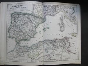Hispania, Mauretania et Africa. Landkarte. [Spanien, Mauretanien und Afrika.] (aus: Atlas Antiquu...