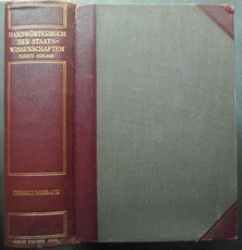 Seller image for Handwrterbuch der Staatswissenschaften. Ergnzungsband. for sale by Antiquariat im Schloss