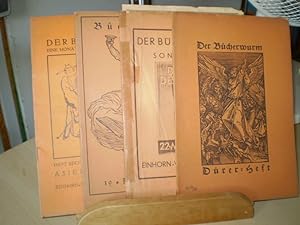 DER BÜCHERWURM. Eine Zeitschrift für Bücherfreunde. 4 Sonderhefte: Asien-Sonderheft (1926); Dezem...