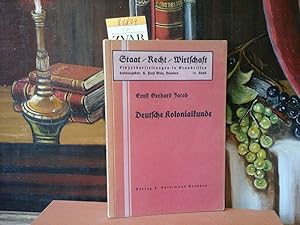 Deutsche Kolonialkunde 1884-1934. Mit drei Abb., mehreren Tabellen und einer Karte. Geleitwort vo...