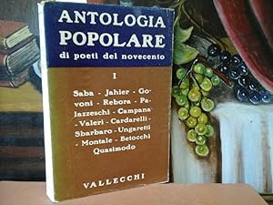 Bild des Verkufers fr Antologia popolare di Poeti del Novecento. Primo volume. [Vol.1.] zum Verkauf von Antiquariat im Schloss