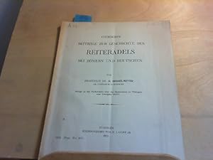 Imagen del vendedor de Vermischte Beitrge zur Geschichte des Reiteradels bei Rmern und Deutschen. (Reiter und Ritter bei Rmern und Deutschen) (= Adel und Ro; Standeszugehrigkeit des C.Marius; Keltische Adelsambaktat. Drei Aufstze als Beilage zu den Nachrichten des Gymnasium Tbingen. a la venta por Antiquariat im Schloss