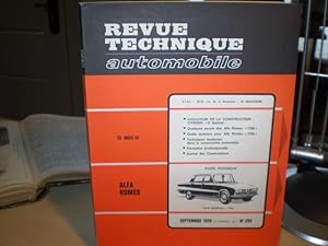 REVUE TECHNIQUE AUTOMOBILE. No. 293, Septembre 1970. Etute Technique et Pratique: Alfa Romeo 1750...