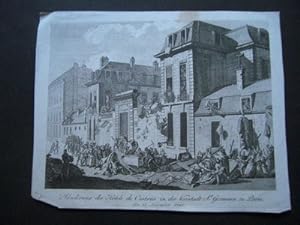 Plünderung des Hotels de Castris in der Norstadt St. Germain zu Paris, den 13. November 1790. Or....