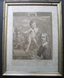 Immagine del venditore per Gio, Francesco, Barbieri. detto il Guercino da Cento." Radierung von Bartolozzi nach Barbieri. venduto da Antiquariat im Schloss