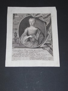 Christiana Theodora Boettnerin, ward gebohren d. 23 May 1715, starb 18. April 1733 ihres Alters 1...