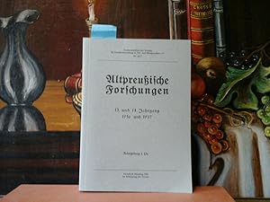 Altpreußische Forschungen. 13. und 14. Jahrgang, 1936 und 1937. Herausgegeben vom Verein für Fami...