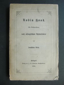 Bild des Verkufers fr Robin Hood. Ein Balladenkranz nach altenglischen Volksliedern von Anastasius Grn. zum Verkauf von Antiquariat im Schloss