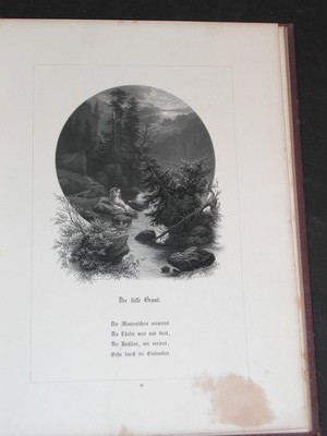 Bild des Verkufers fr Der stille Grund. Stahlstich aus "Bltter und Blthen deutscher Poesie und Kunst". Gezeichnet von W. Georgy, gest. von W. Witthft. zum Verkauf von Antiquariat im Schloss