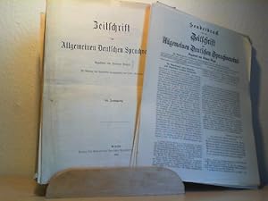 Zeitschrift des allgemeinen deutschen Sprachvereins. Begründet von H. Riegel. 77 Einzelhefte von ...