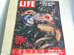 Seller image for LIFE. International Edition. October 18, 1954. Titlestory: The world we live in: Part XI; The Teeming rain forest of the tropics. for sale by Antiquariat im Schloss